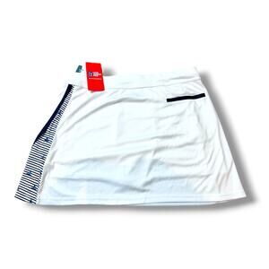 PGA TOUR Women's White/Blue W/Sailboats Golf Tennis Skort Large NWT